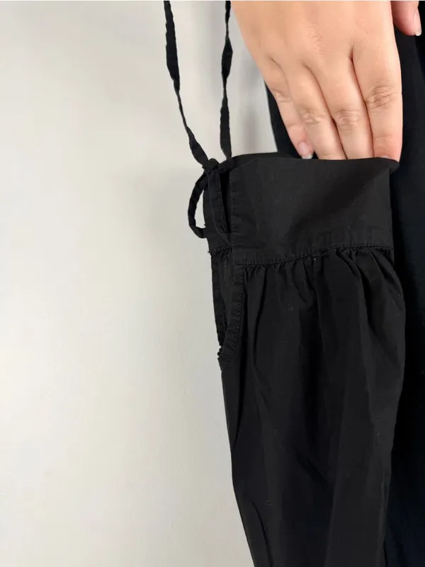 Nation LTD Mirrim Dress Black Minimal Capsule Short Puff Sleeves size medium - Image 4