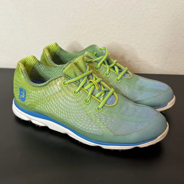 FootJoy emPower Waterproof Spikeless Women's‎ Golf Shoes Size 6.5 Green Blue - Image 2