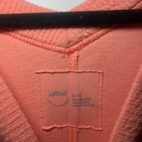 Aerie Coral V-Neck Sweater - Image 2