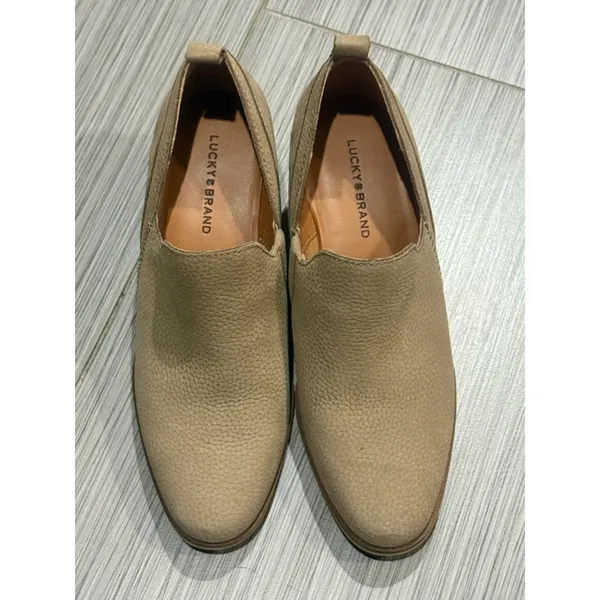 Lucky Brand LP-Vennia Dune Nubuck Leather Chelsea Ankle Booties Women’s 7 - Image 2