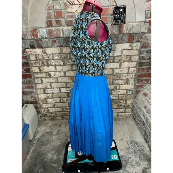 Dress formal midi dress blue green sheer skirt balletcore - Image 9