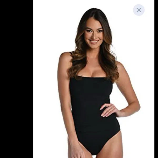 La Blanca NWT Standard Island Goddess Lingerie One Piece Swimsuit, Black, 12 - Image 3