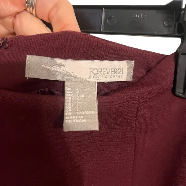 2000s Forever21 Maroon Pencil Skirt | Red Vintage Y2K | Size Large - Image 3
