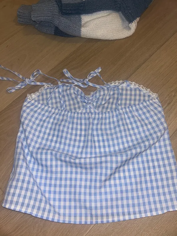 Blue Gingham Top Size XS - Image 2