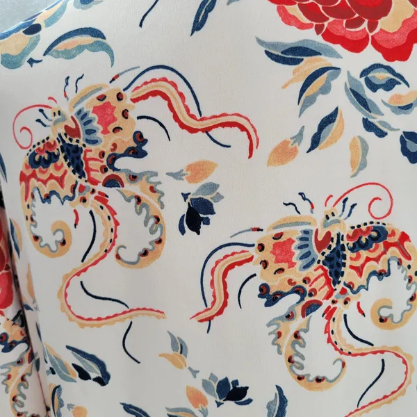 Zara TRF Outerwear Duster Kimono Jacket S-M White Floral Thick Fabric Open Front - Image 11