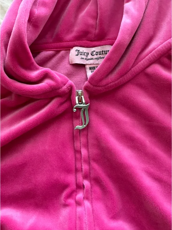 Juicy Couture x Forever 21 Pink velour zip up - Image 2