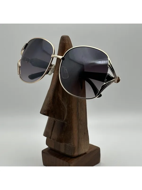 Jessica Simpson Gold Tone Square Gradient Sunglasses Black Temples - Image 2