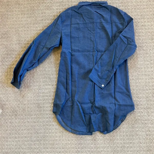 Boutique NWT- Blue Denim Style Long Sleeve Tunic Top Medium - Image 4
