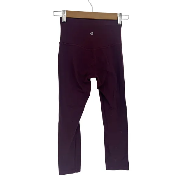 Lululemon Align Crop 21" Plum‎ Shadow High Rise Yoga Leggings 2 - Image 4