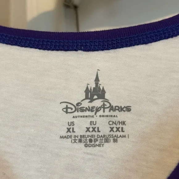Disney Ladies Shirt - Storybook Mickey And Friends - Purple Raglan Sz XL - Image 7