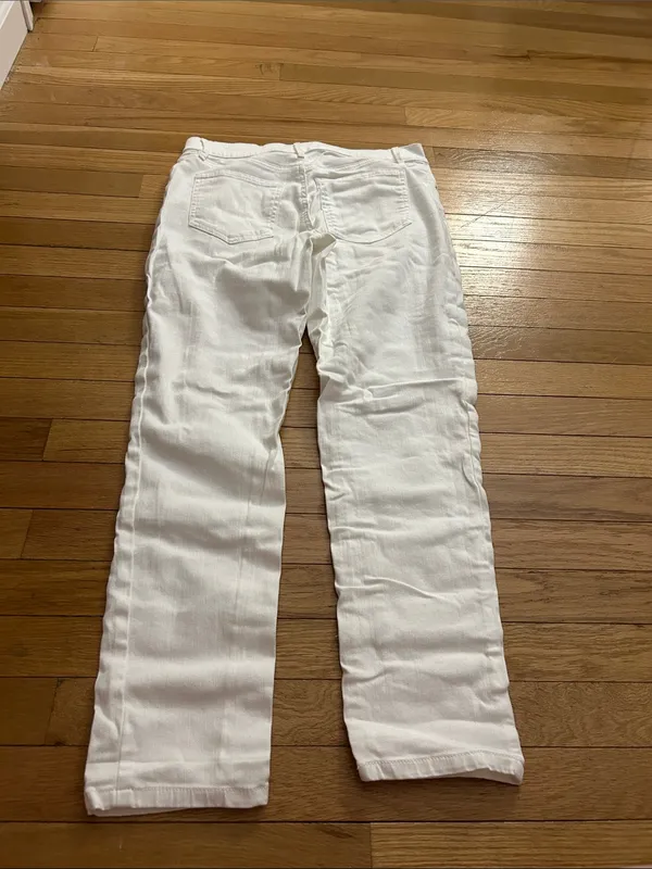 Ann Taylor White Straight-Leg Jeans - Image 4