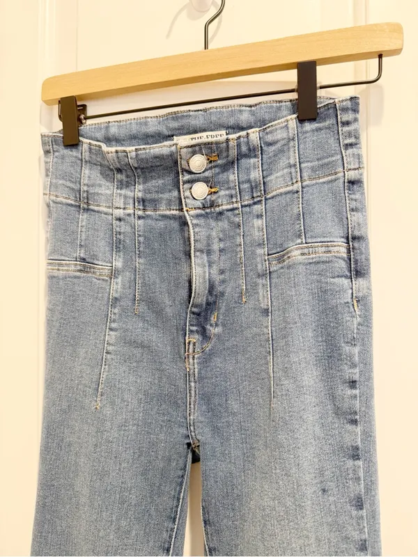 FREE PEOPLE WE THE FREE Jayde Flare Jeans High Waist size 26 - Image 6