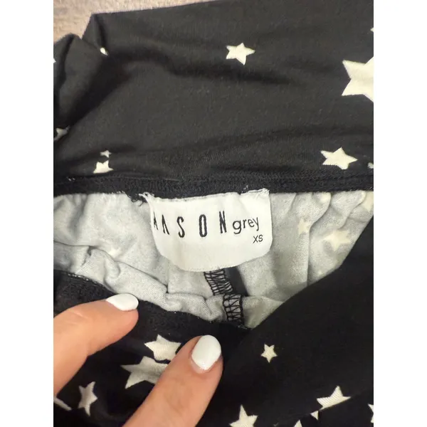 MASONgrey Black Stars Cloud‎ Jersey Joggers Loungewear Pants - Size XS - Image 3