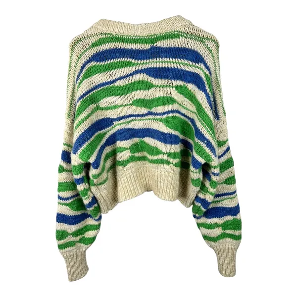 Aerie Womens size Small Intarsia Chunky Knit Wool Blend Oversized Sweater - Image 2