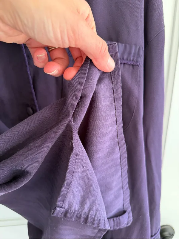 Vintage Victoria’s Secret Purple Herringbone Pajama Top Size S Y2K - Image 8