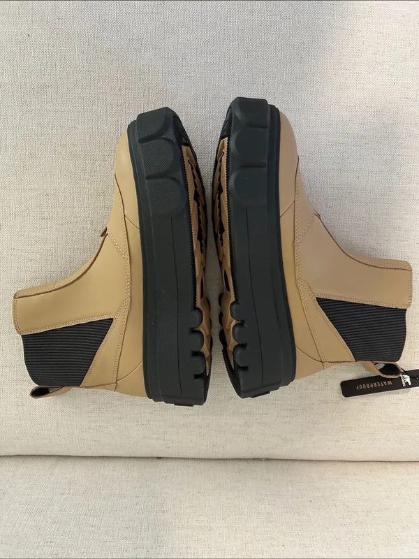 Sorel Caribou x Chelsea Waterproof Boots, Tan/Black, Size 8.5, NWT no box - Image 6