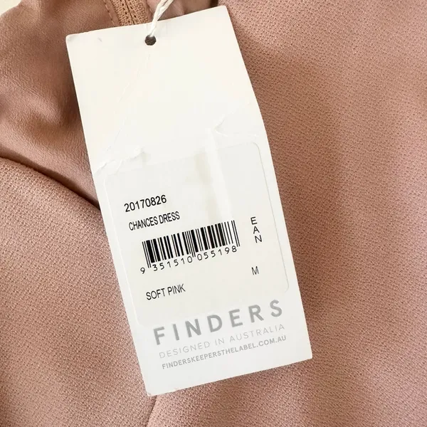 Finders Keepers NWT Soft Pink Blush Chances One Shoulder Long Split Sleeve Dress Medium - Image 7