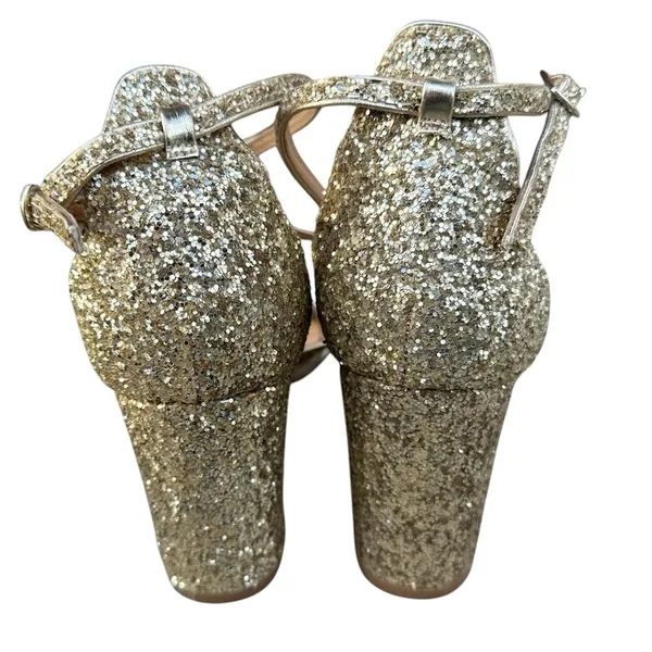 Badgley Mischka Jewel Cook Metallic Glitter Evening Shoe Formal Wedding Cocktail - Image 4