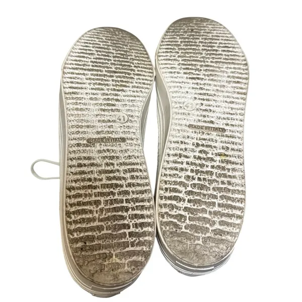Steve Madden Womens White 2 Star Glitter Low Top Platform Sneakers Shoes Size 41 - Image 4