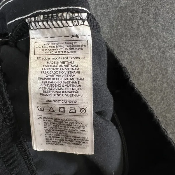 Adidas Originals Women Black 3-Stripe Track Pants Trefoil Logo Size L BK0017 - Image 11