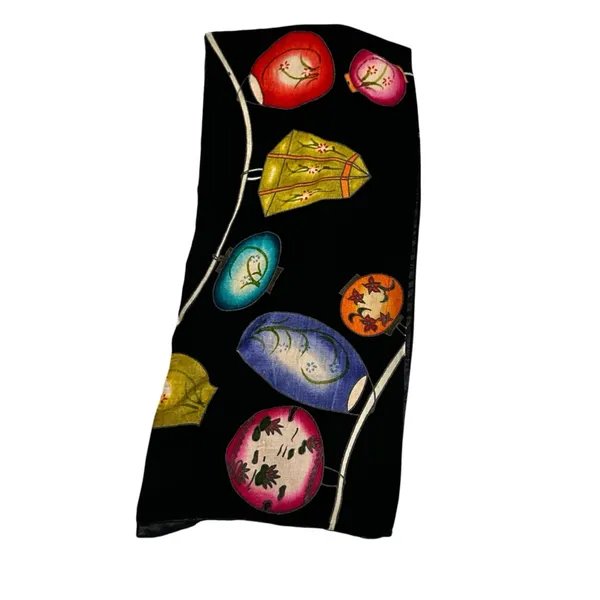 Colorful Japanese Lantern Print Scarf - Image 2