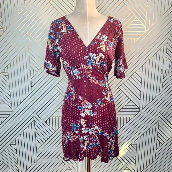 Band of Gypsies‎ Samantha Floral Cutout Dress - Image 3