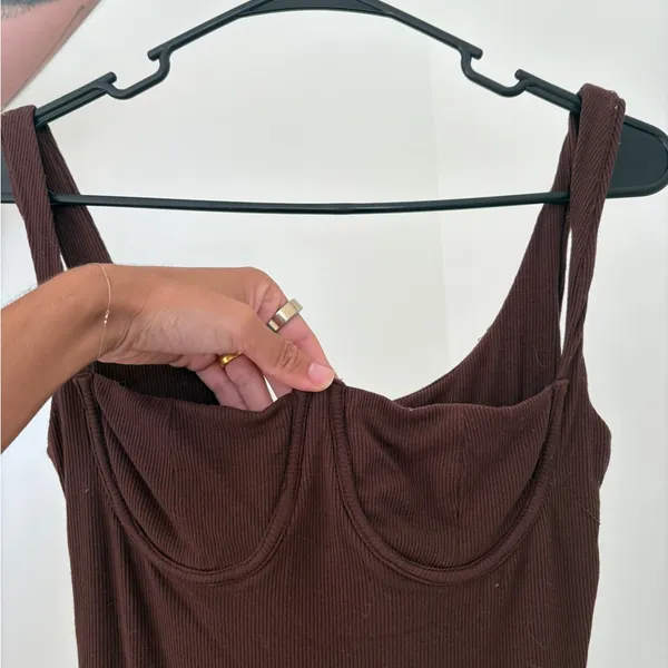 Princess Polly Chocolate Brown Strapless Maxi Dress - Image 4