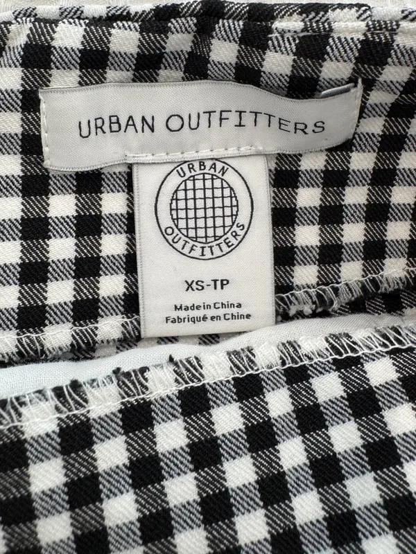 Urban Outfitters Black and White Gingham Mini Skirt - Image 3