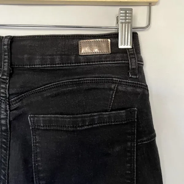 Juicy‎ Couture LA black jeans women's size 8 cotton pants skinny leg design - Image 5