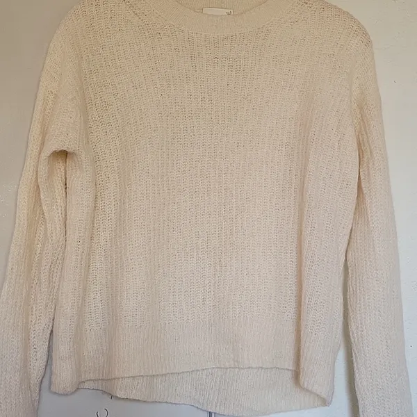 Aritzia Wilfred Alpaca & Wool Cozy Cream Sweater Size L - Image 4