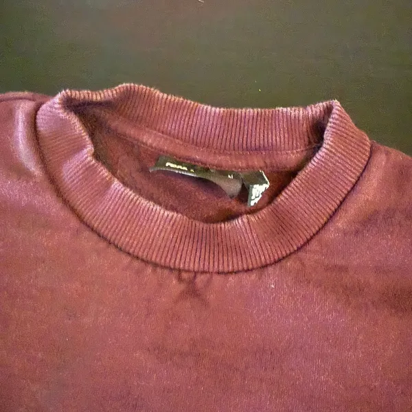 ASOS DESIGN Womens Crew Neck Sweatshirt Burgundy Maroon Fleece Pullover Size S‎ - Image 6