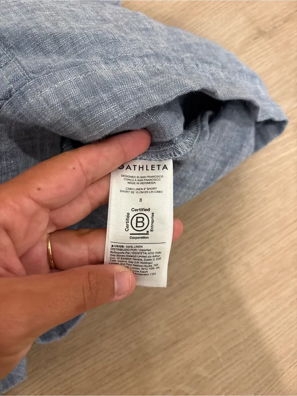 Athleta Cabo Linen Shorts Size 8 4” - Image 4