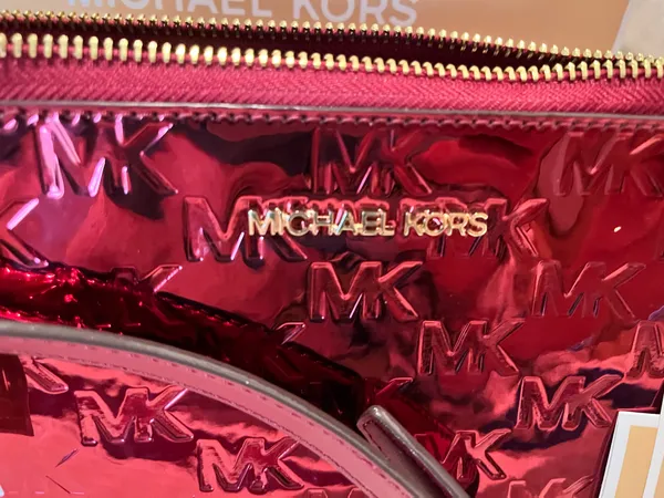 Michael Kors Mettalic red MK crossbody/handbag purse - Image 2