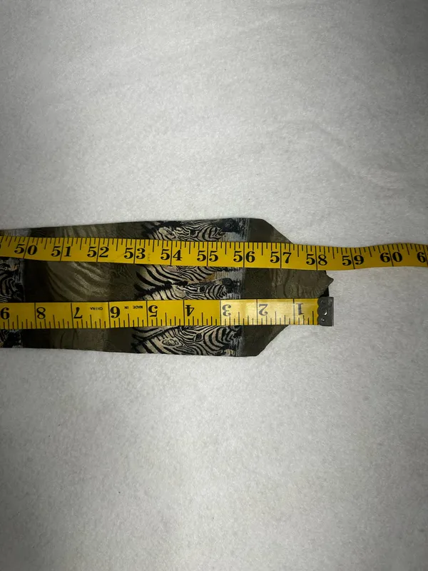 Endangered Species Mens Tie Silk Art Zebras At The Waterhole Necktie Vintage - Image 4