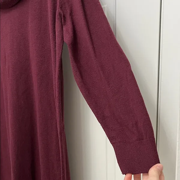 LOFT Plus Rich Burgundy Turtle Neck Sweater Dress - Size 16/18 - Image 6