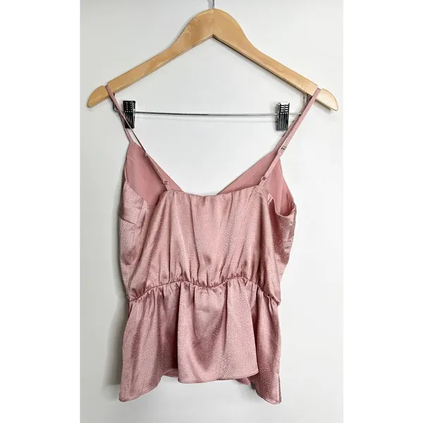 All in Favor‎ Shirt Womens Jacquard Surplice Cami Pink Size XS NWT - Image 2