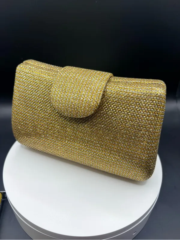 Gold Sparkle Evening Clutch - Image 7