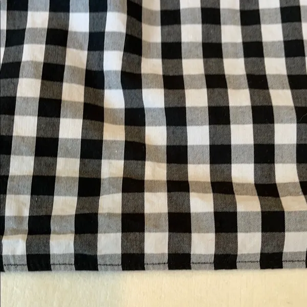 ASOS Cold Shoulder Black & White Plaid Long Sleeve Top - Image 4
