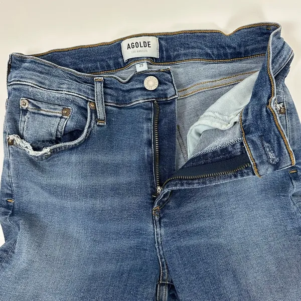 Agolde Sophie High-Rise Distressed Skinny Jeans - Image 9