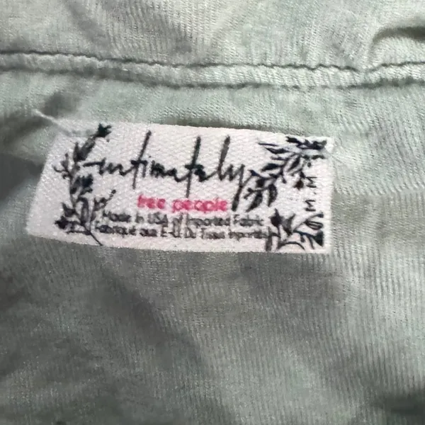 Free People Intimately Smocked Tube Top Bandeau Mint Green Size M‎ Boho Festival - Image 3