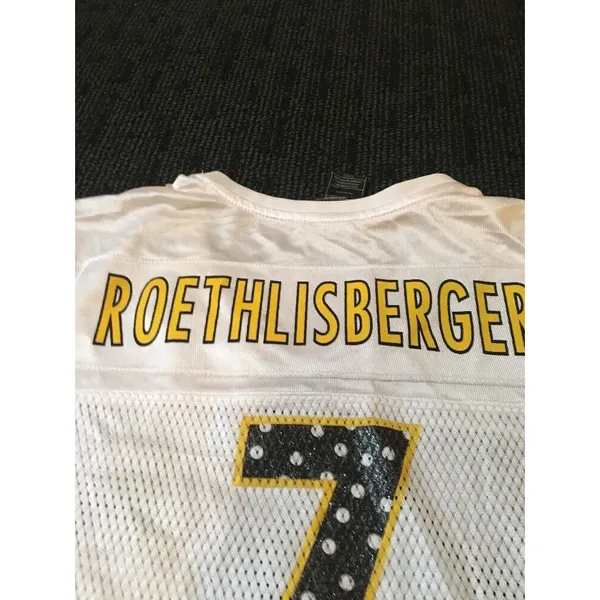 NFL Pittsburg Steelers Ben Roethlisberger Women's Football Jersey Size Medium - Image 12