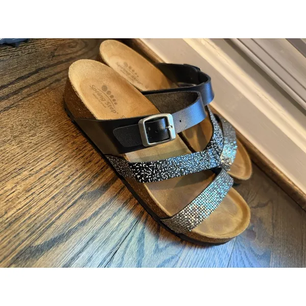SPRING STEP ARENALL SANDALS Black Strappy Women's Sz 40 US Sz 9 - Image 2