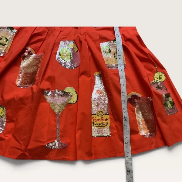 Queen of Sparkles Red Sequin Cocktail Drink Sleeveless Shirt Dress XS - Image 8