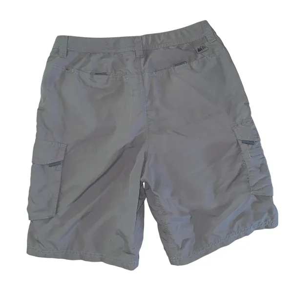 REI Women's Gray Nylon Cargo Hiking Utility Shorts size 6 - Image 2