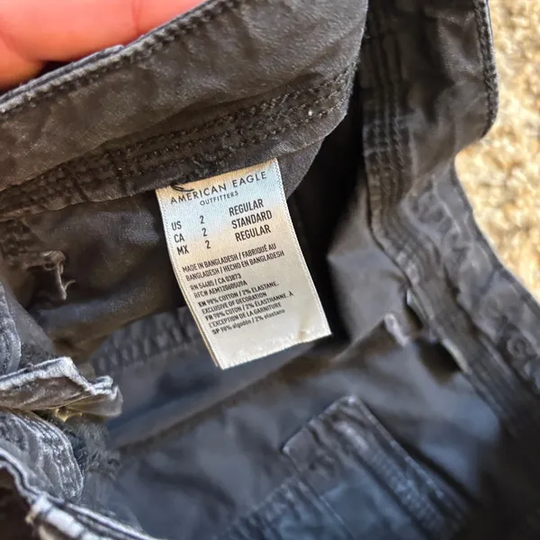 American Eagle Black Cargo Pants y2k Grunge Size Women’s 2/XS Regular - Image 5