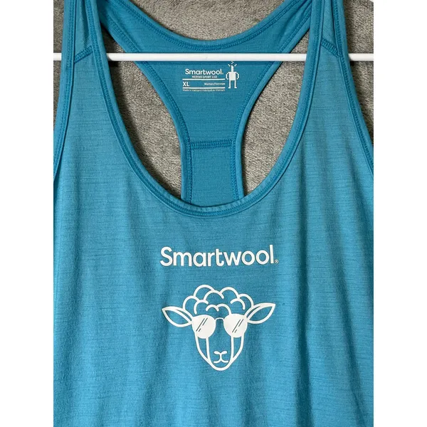 Smartwool Merino Sport 150 Women’s Blue Racerback Tank Active Hiking Athletic XL - Image 2