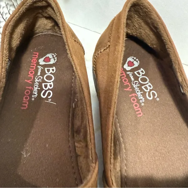 Bobs By Skechers Women’s Brown Memory Foam‎ Textile Slip On Size 9 - Image 2