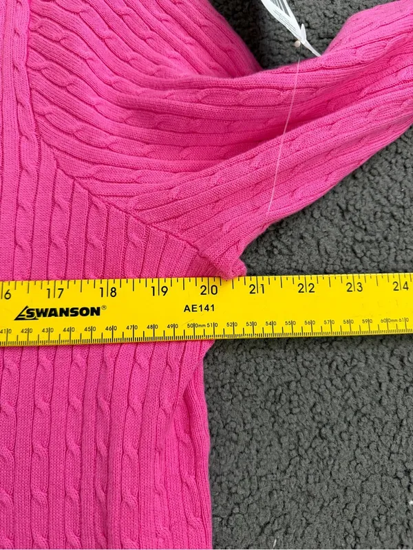 Lauren Ralph Lauren Hot Pink Cable Knit Sweater - Image 10