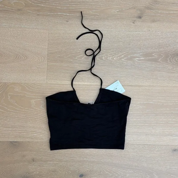 Monkl Halter Tie Top Size S Black - Image 3