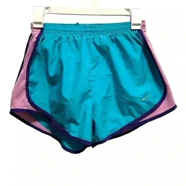 Nike Dri Fit Turquoise Purple And Pink Shorts - Image 2